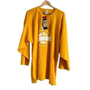 NWT KAMAZU Adult OILERS Yellow & White HOCKEY Practice Jersey Number 61 …